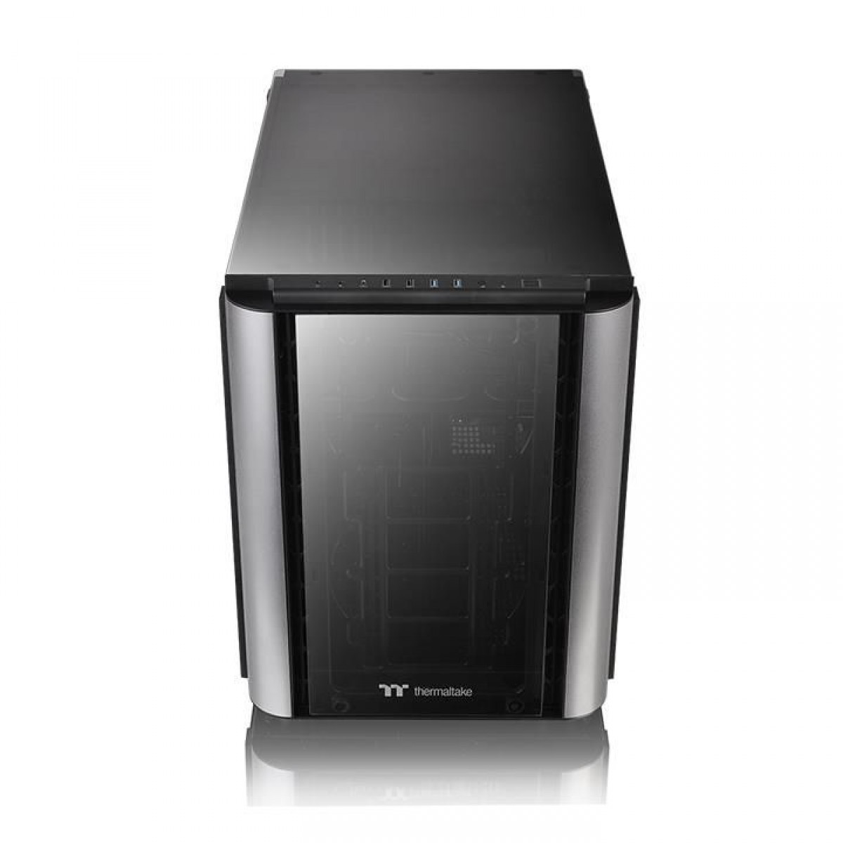 Gabinete Gamer Thermaltake Level 20 XT, E-ATX Cube Case, 4 Vidros Temperados, Black, Com 1 Fan, Sem Fonte, CA-1L1-00F1WN-00