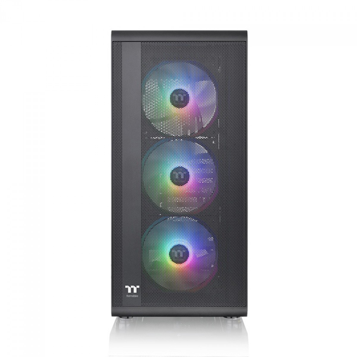 Gabinete Gamer Thermaltake S200 TG ARGB, Mid Tower, Vidro Temperado, ATX, Black, Sem Fonte, Com 3 Fans, CA-1X2-00M1WN-00