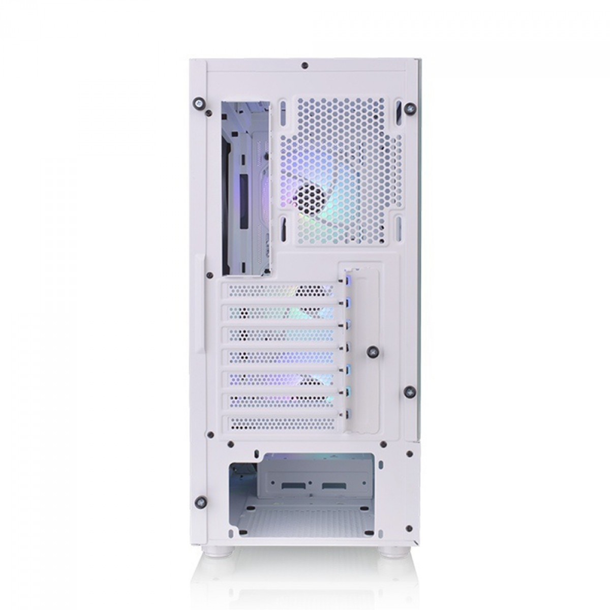 Gabinete Gamer Thermaltake S200 TG ARGB Snow, Mid Tower, Vidro Temperado, ATX, White, Com Fonte 650W, Com 4 Fans, CA-3X2-65M6WZ-00