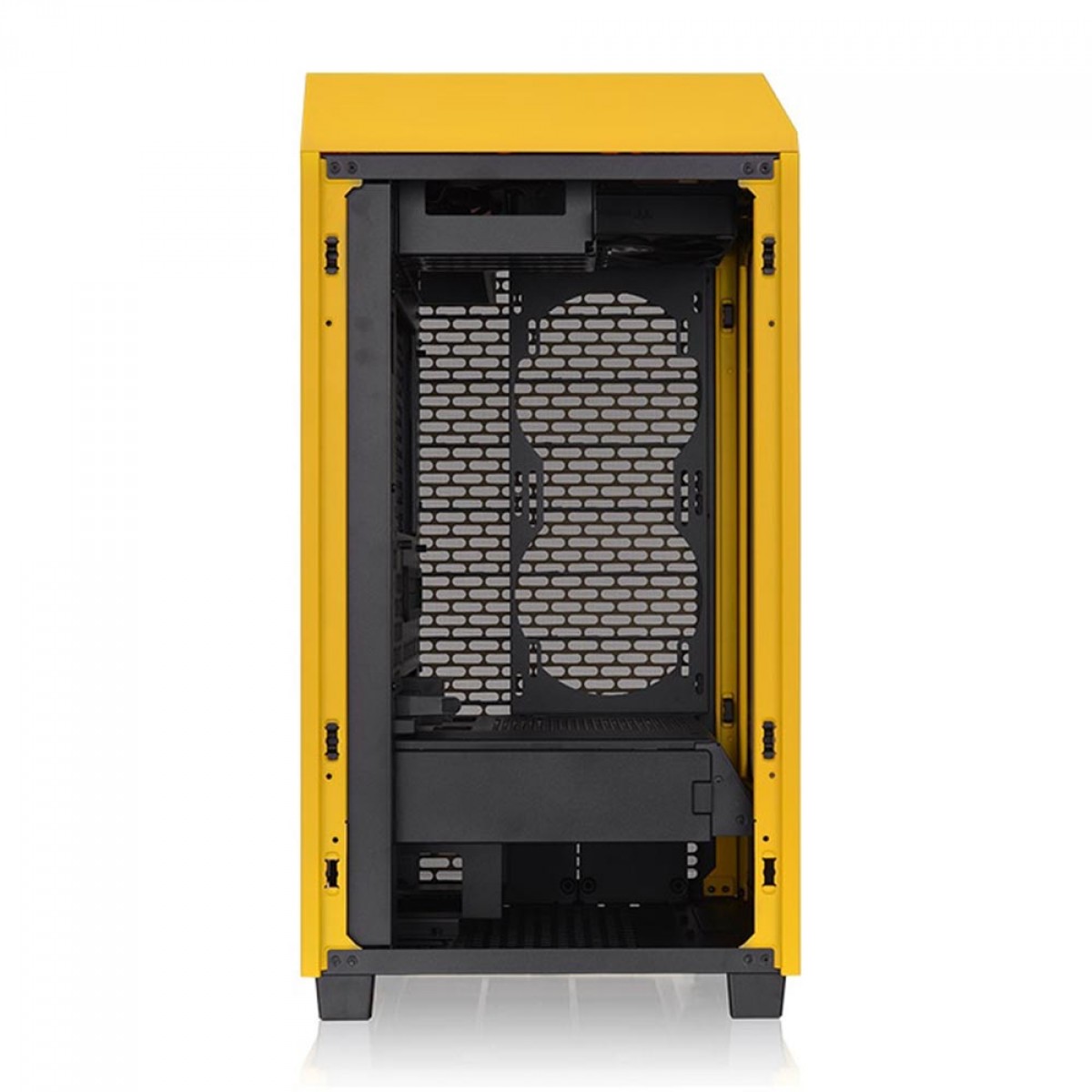 Gabinete Gamer Thermaltake The Tower 200 Bumblebee, Mini Tower, Vidro Temperado, Mini-ITX, Sem Fonte, Com 2 Fans, CA-1X9-00S4WN-00