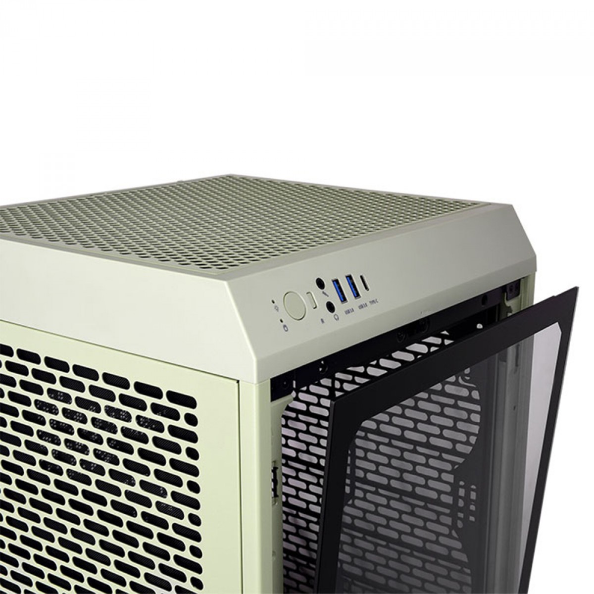 Gabinete Gamer Thermaltake The Tower 200 Matcha Green, Mini Tower, Vidro Temperado, Mini-ITX, Sem Fonte, Com 2 Fans, CA-1X9-00SEWN-00