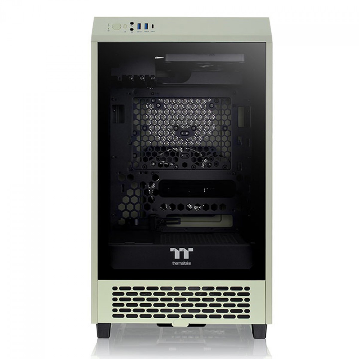 Gabinete Gamer Thermaltake The Tower 200 Matcha Green, Mini Tower, Vidro Temperado, Mini-ITX, Sem Fonte, Com 2 Fans, CA-1X9-00SEWN-00