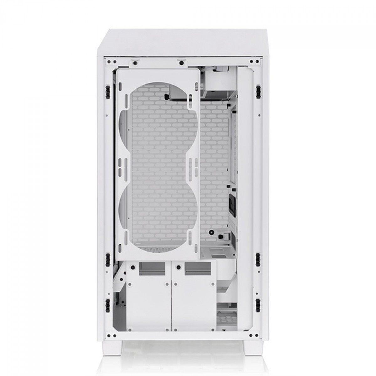 Gabinete Gamer Thermaltake The Tower 200 Snow, Mini Tower, Vidro Temperado, Mini-ITX, Branco, Sem Fonte, Com 2 Fans, CA-1X9-00S6WN-00