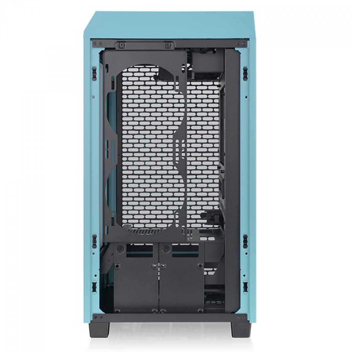 Gabinete Gamer Thermaltake The Tower 200 Turquoise, Mini Tower, Vidro Temperado, Mini-ITX, Blue, Sem Fonte, Com 2 Fans, CA-1X9-00SBWN-00