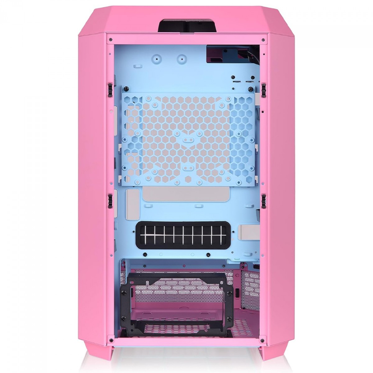 Gabinete Gamer Thermaltake The Tower 300 Bubble Pink, Micro Tower, Vidro Temperado, mATX, Sem Fonte, Com 2 Fans, Rosa, CA-1Y4-00SAWN-00