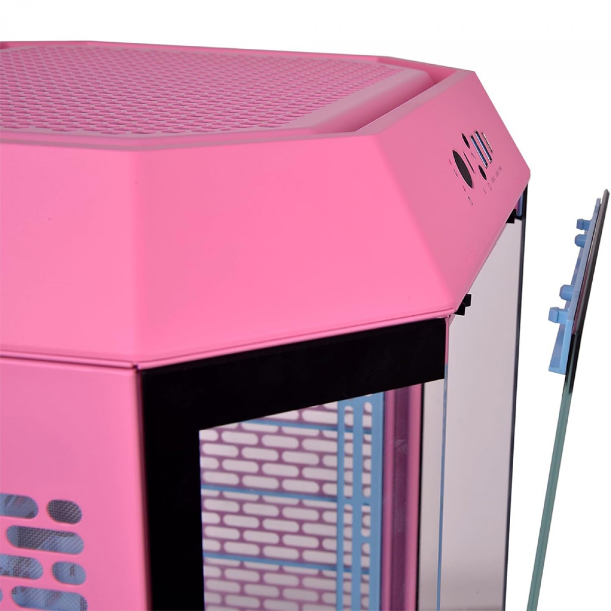 Gabinete Gamer Thermaltake The Tower 300 Bubble Pink, Micro Tower, Vidro Temperado, mATX, Sem Fonte, Com 2 Fans, Rosa, CA-1Y4-00SAWN-00
