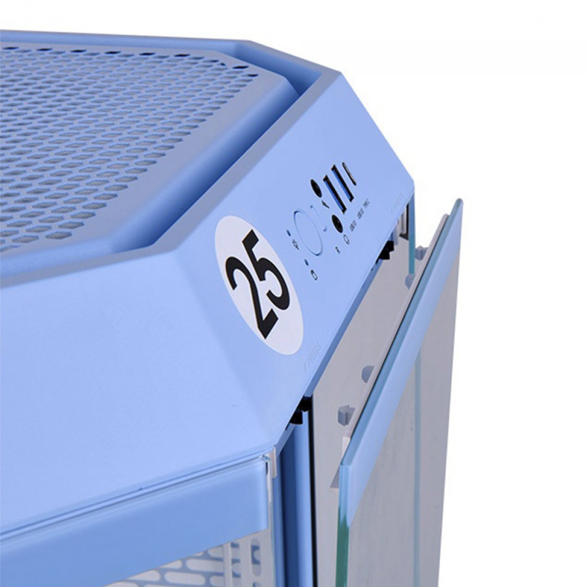 Gabinete Gamer Thermaltake The Tower 300 Hydrangea Blue, Micro Tower, Vidro Temperado, mATX, Sem Fonte, Com 2 Fans, Azul, CA-1Y4-00SFWN-00