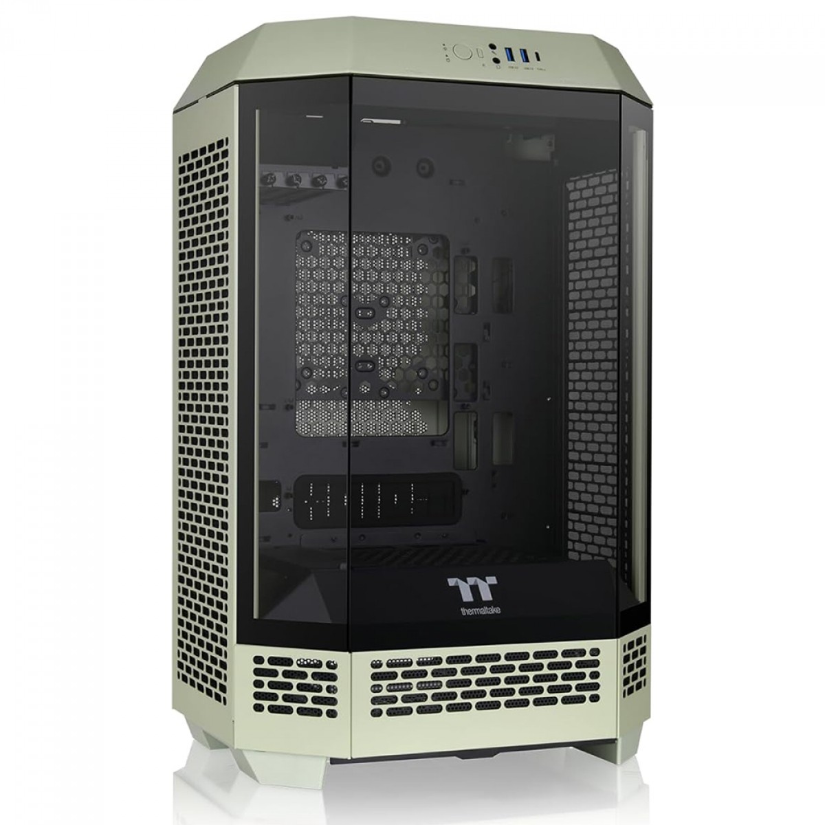 Gabinete Gamer Thermaltake The Tower 300 Matcha Green, Micro Tower, Vidro Temperado, mATX, Sem Fonte, Com 2 Fans, Verde, CA-1Y4-00SEWN-00