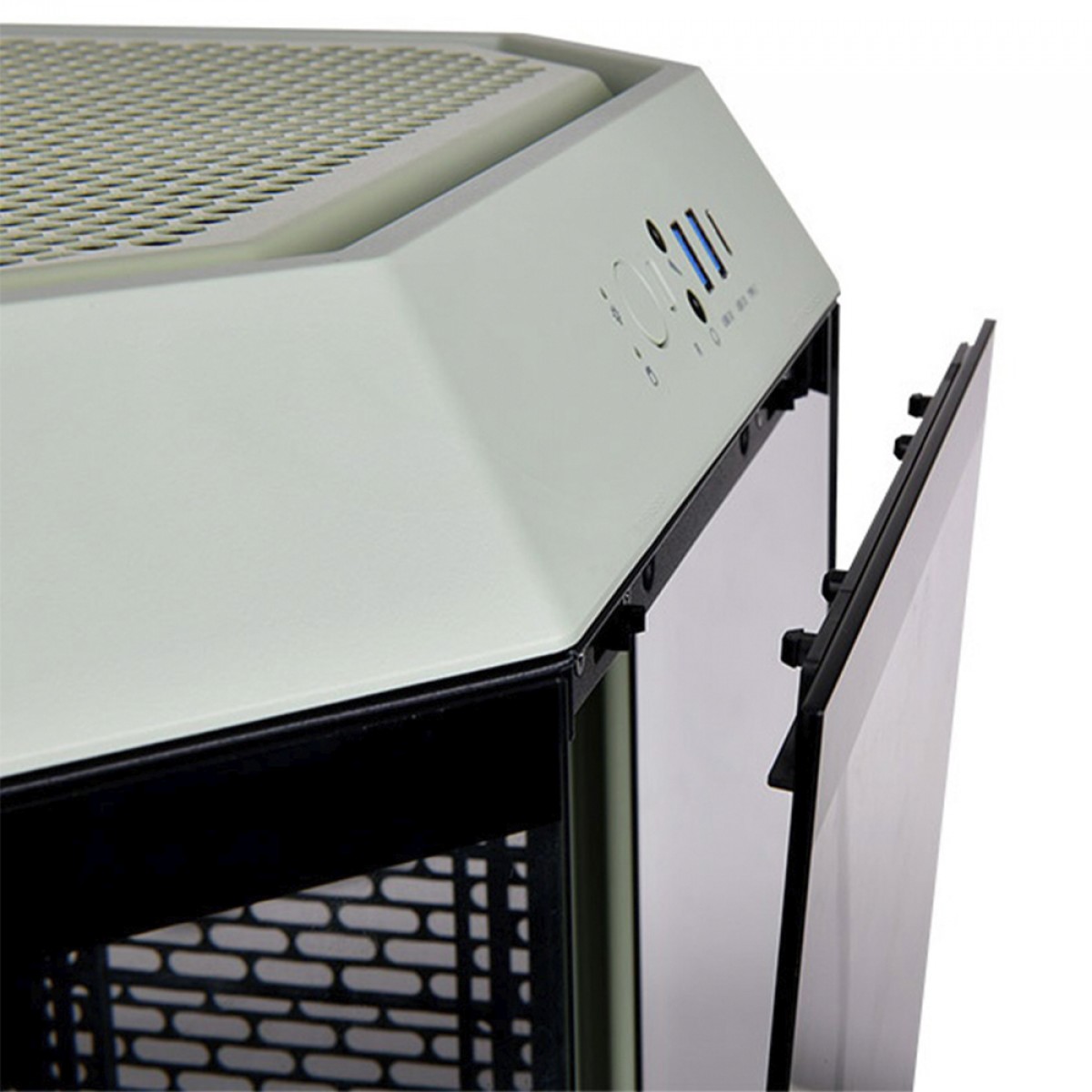 Gabinete Gamer Thermaltake The Tower 300 Matcha Green, Micro Tower, Vidro Temperado, mATX, Sem Fonte, Com 2 Fans, Verde, CA-1Y4-00SEWN-00