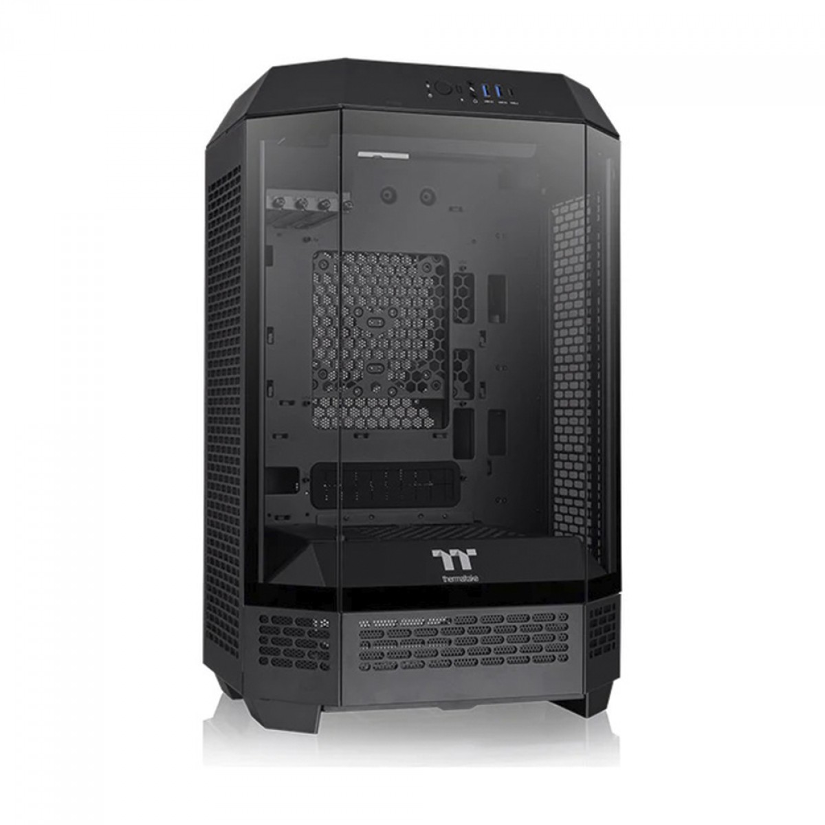 Gabinete Gamer Thermaltake The Tower 300, Micro Tower, Vidro Temperado, mATX, Sem Fonte, Com 2 Fans, Black, CA-1Y4-00S1WN-00