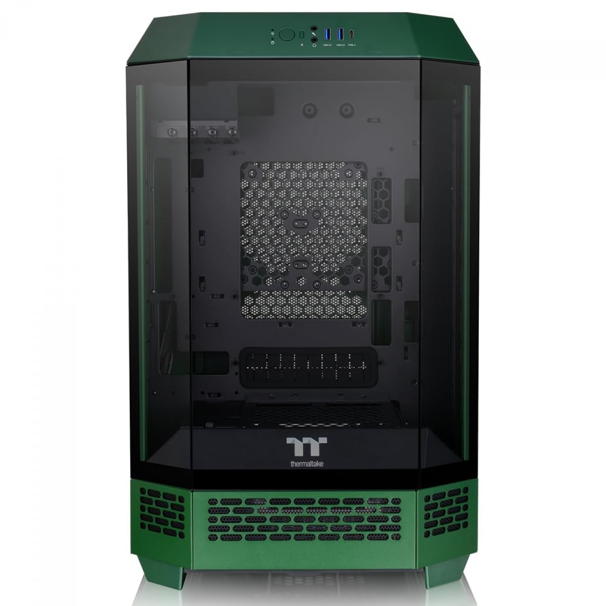 Gabinete Gamer Thermaltake The Tower 300 Racing Green, Micro Tower, Vidro Temperado, mATX, Sem Fonte, Com 2 Fans, Verde, CA-1Y4-00SCWN-00