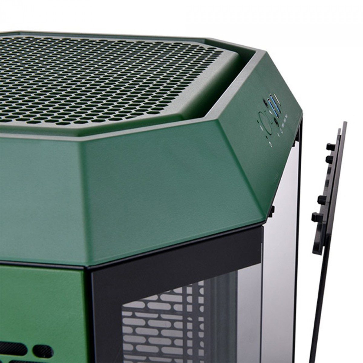 Gabinete Gamer Thermaltake The Tower 300 Racing Green, Micro Tower, Vidro Temperado, mATX, Sem Fonte, Com 2 Fans, Verde, CA-1Y4-00SCWN-00