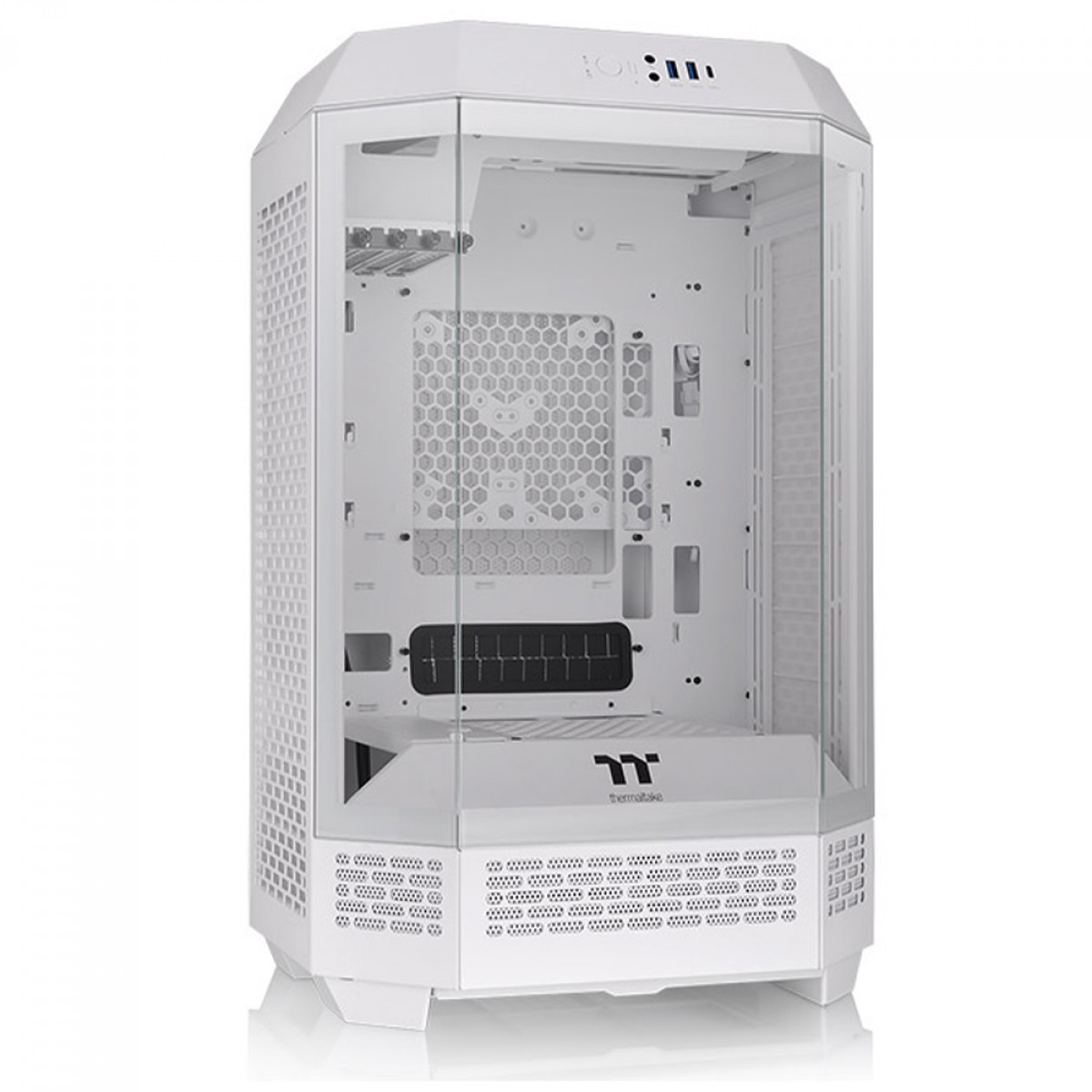 Gabinete Gamer Thermaltake The Tower 300 Snow, Mini Tower, Vidro Temperado, mATX, Com 2 Fans, Branco, CA-1Y4-00S6WN-00