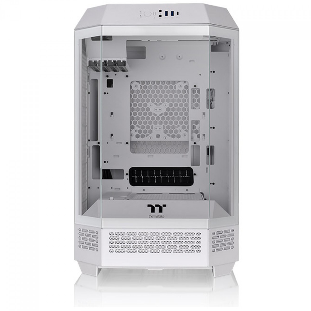 Gabinete Gamer Thermaltake The Tower 300 Snow, Mini Tower, Vidro Temperado, mATX, Com 2 Fans, Branco, CA-1Y4-00S6WN-00