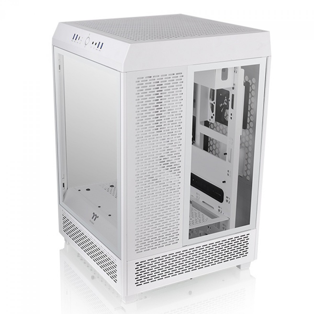 Gabinete Gamer Thermaltake The Tower 500, Mid Tower, Vidro Temperado, E-ATX, White, Sem Fonte, Com 2 Fans, CA-1X1-00M6WN-00