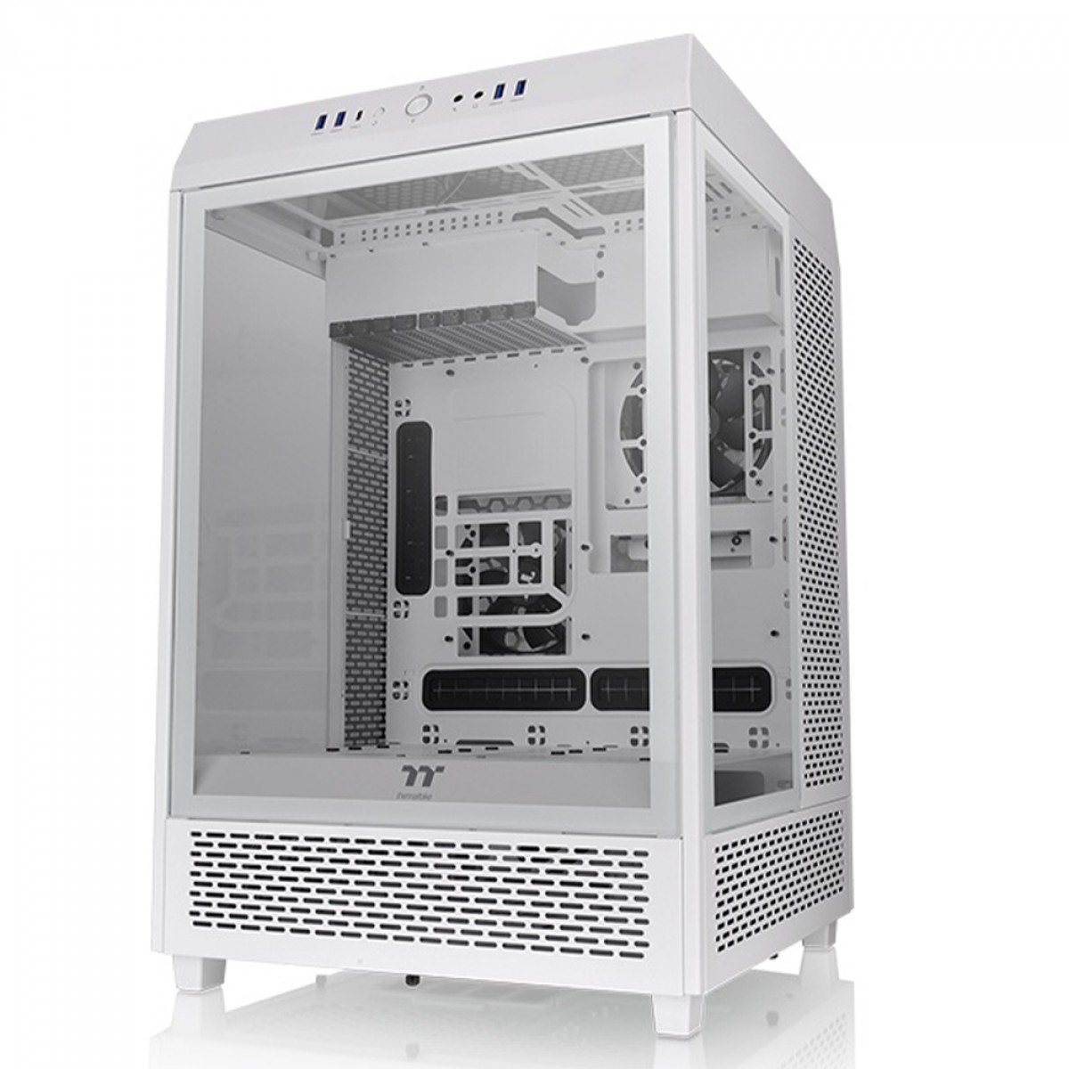 Gabinete Gamer Thermaltake The Tower 500, Mid Tower, Vidro Temperado, E-ATX, White, Sem Fonte, Com 2 Fans, CA-1X1-00M6WN-00