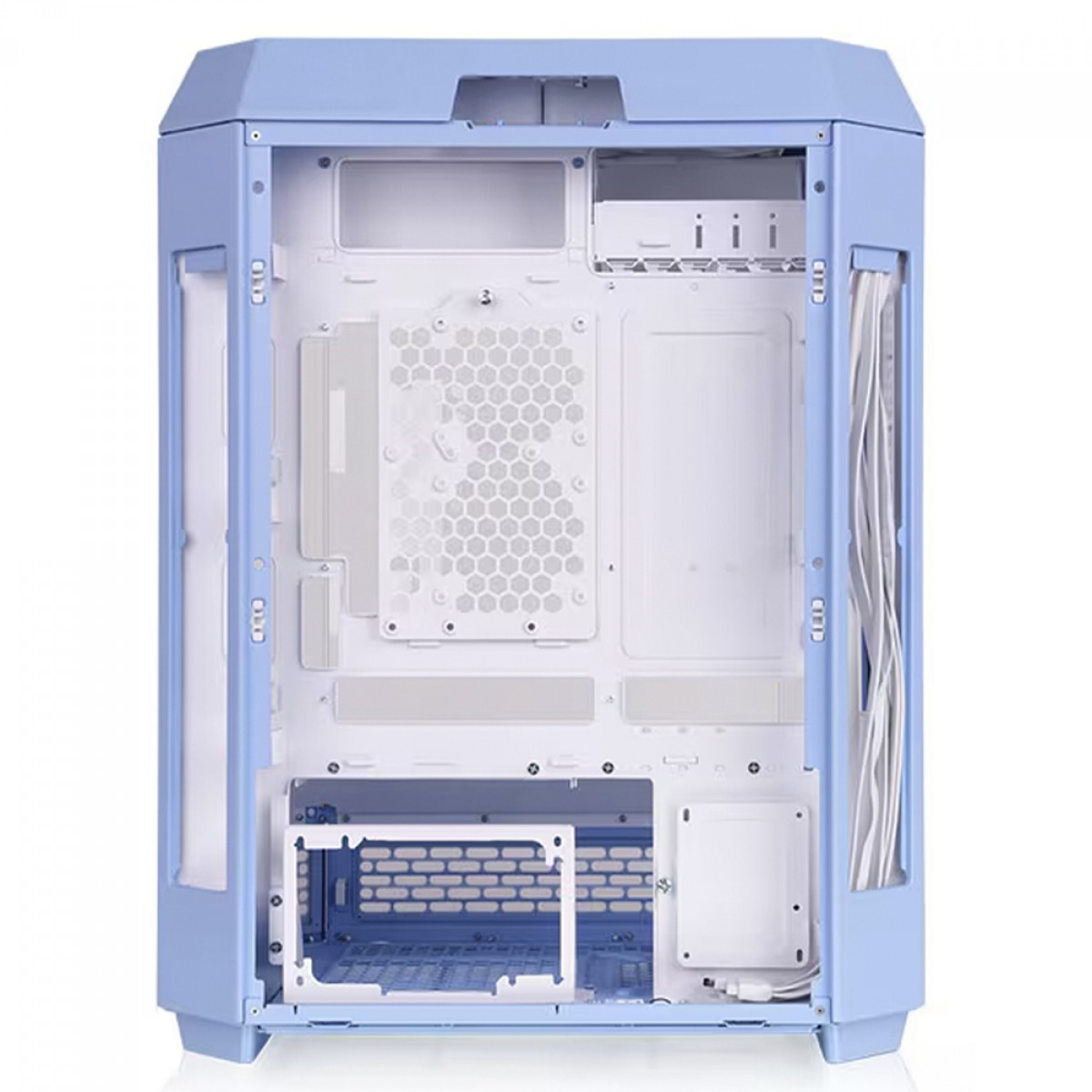 Gabinete Gamer Thermaltake The Tower 600 Hydrangea Blue, Mid Tower, Vidro Temperado, ATX, Sem Fonte, Com 2 Fans, Azul, CA-1Z1-00MFWN-00