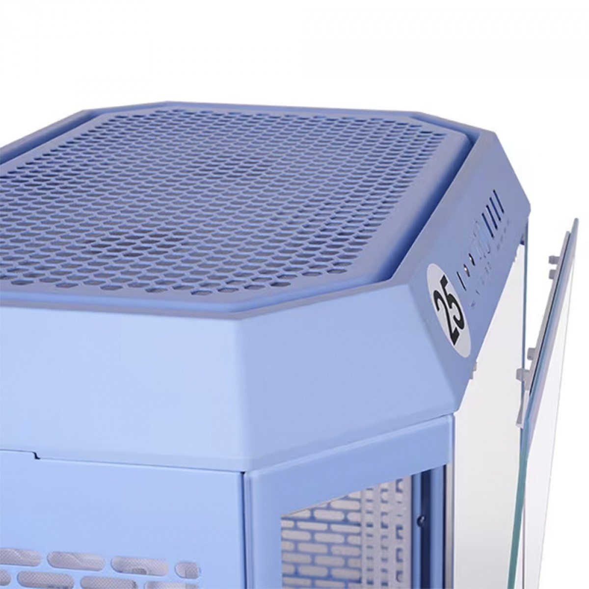 Gabinete Gamer Thermaltake The Tower 600 Hydrangea Blue, Mid Tower, Vidro Temperado, ATX, Sem Fonte, Com 2 Fans, Azul, CA-1Z1-00MFWN-00