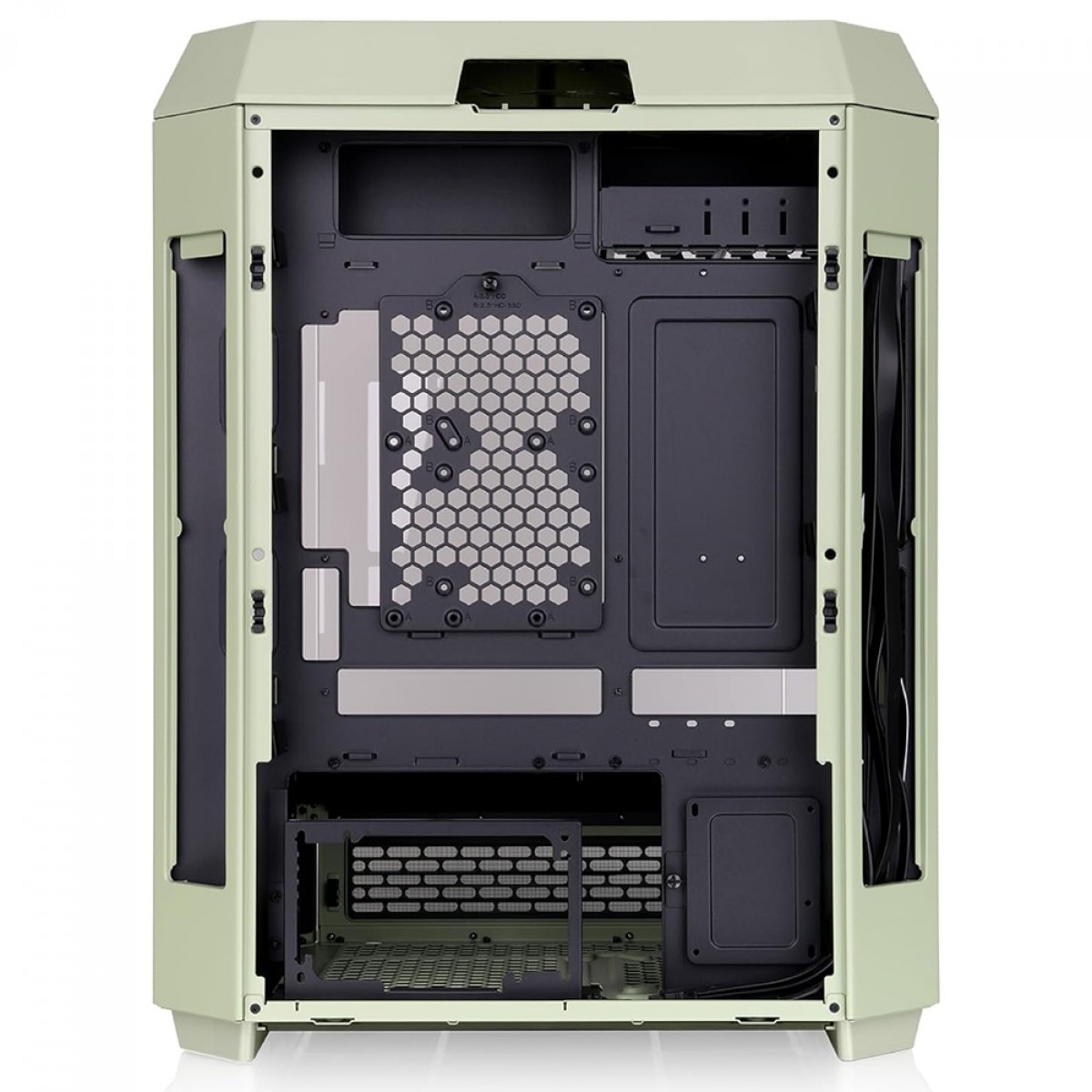 Gabinete Gamer Thermaltake The Tower 600 Matcha Green, Mid Tower, Vidro Temperado, ATX, Sem Fonte, Com 2 Fans, Verde, CA-1Z1-00MEWN-00