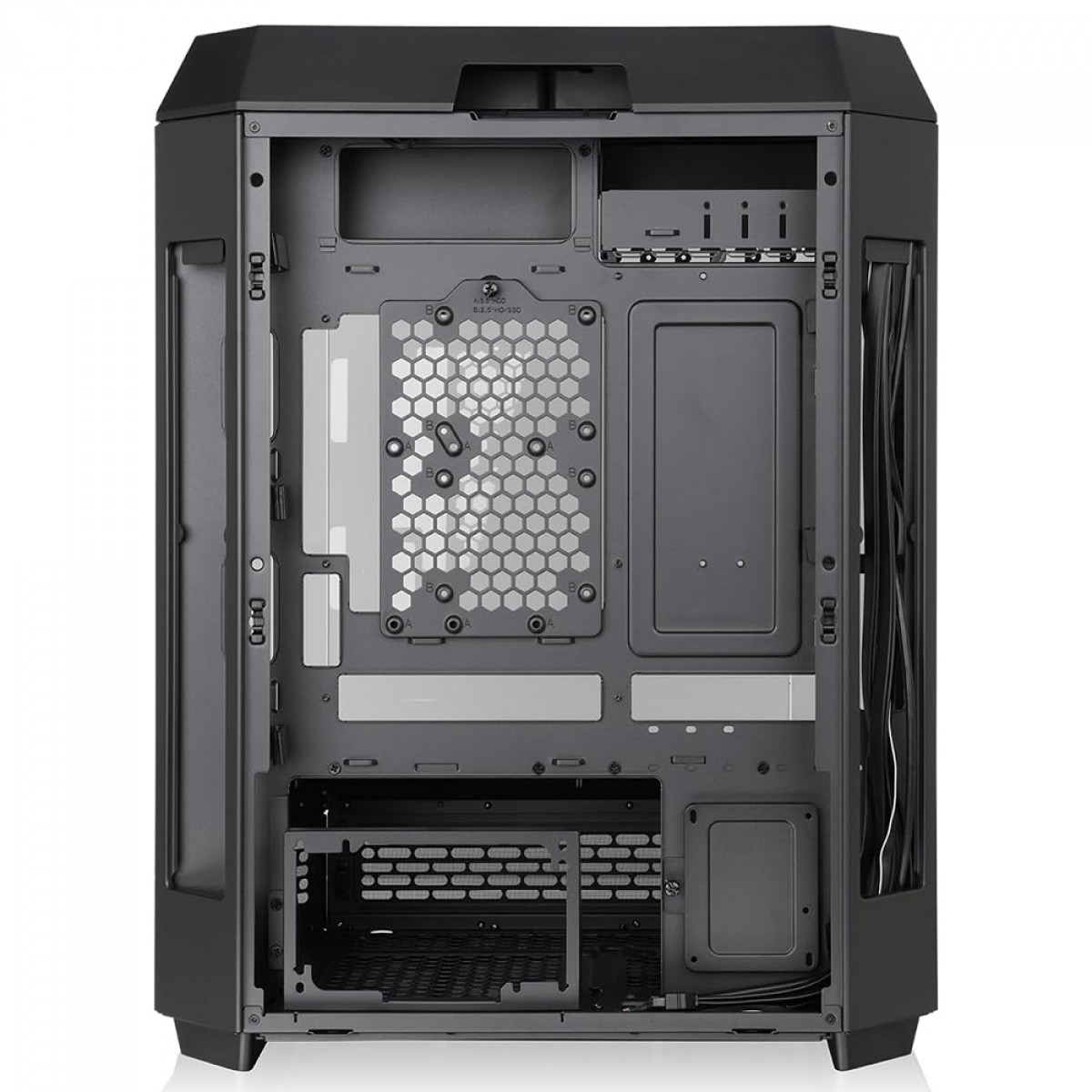 Gabinete Gamer Thermaltake The Tower 600, Mid Tower, Vidro Temperado, ATX, Sem Fonte, Com 2 Fans, Preto, CA-1Z1-00M1WN-00