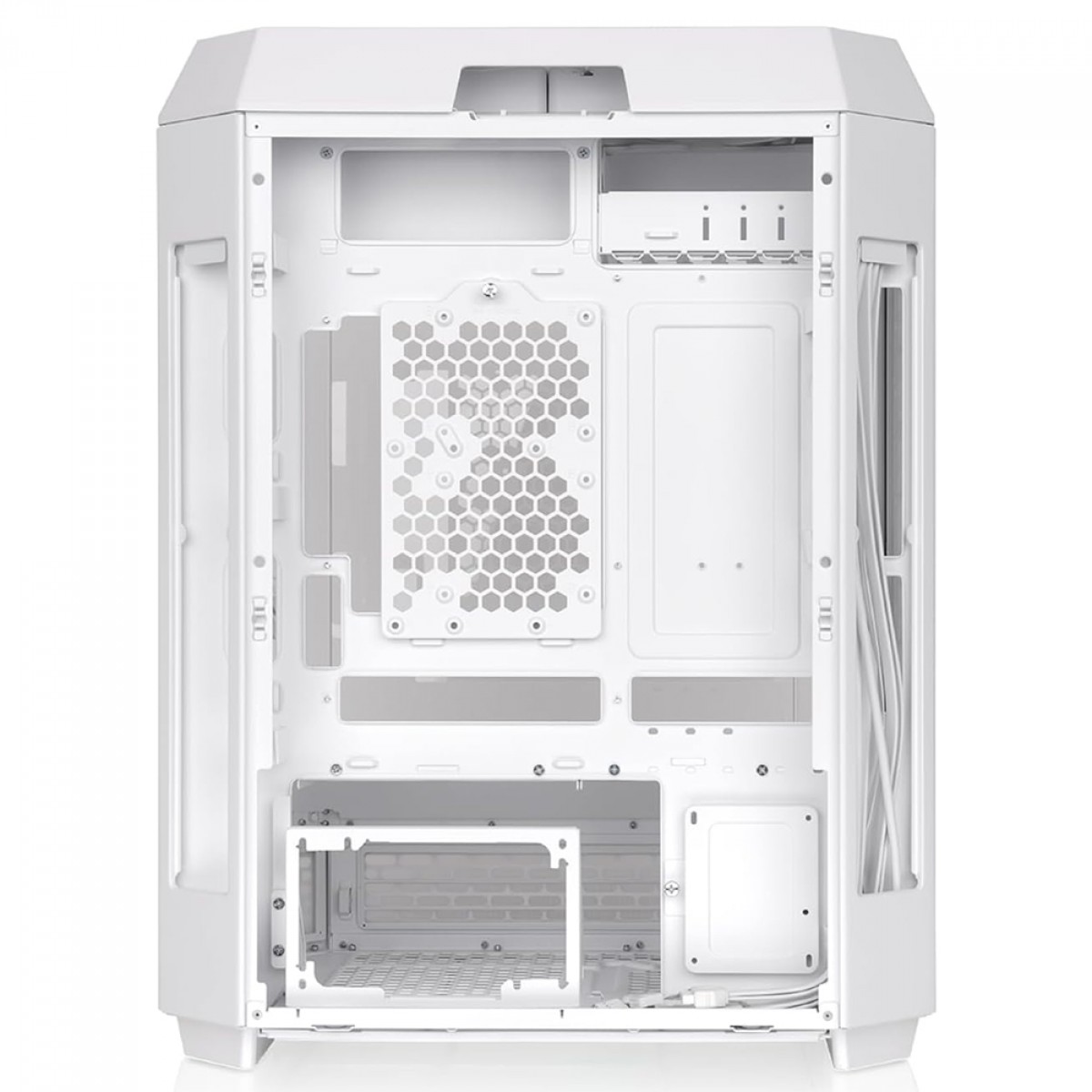 Gabinete Gamer Thermaltake The Tower 600 Snow, Mid Tower, Vidro Temperado, ATX, Sem Fonte, Com 2 Fans, Branco, CA-1Z1-00M6WN-00