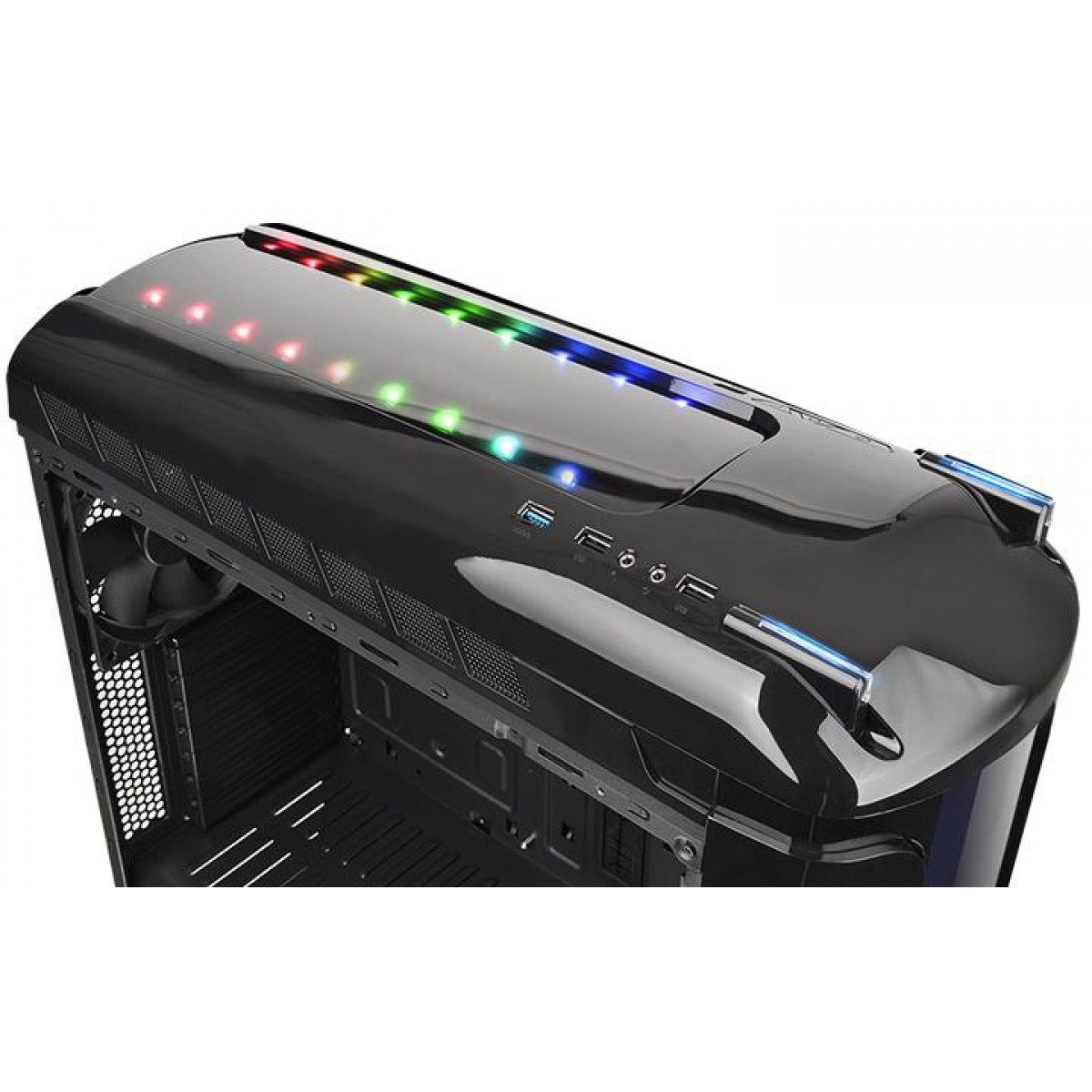 Gabinete Gamer Thermaltake Versa C22 RGB, Mid Tower, Black, Fonte TR-700, Water Cooler 3.0 RGB 240, CA1G900M1WN03