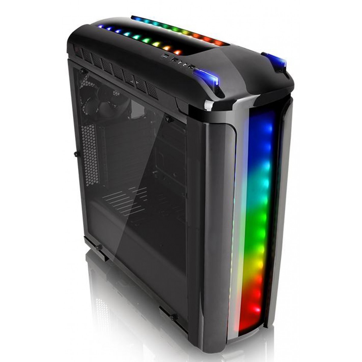 Gabinete Gamer Thermaltake Versa C22 RGB, Mid Tower, Black, Fonte TR-700, Water Cooler 3.0 RGB 240, CA1G900M1WN03