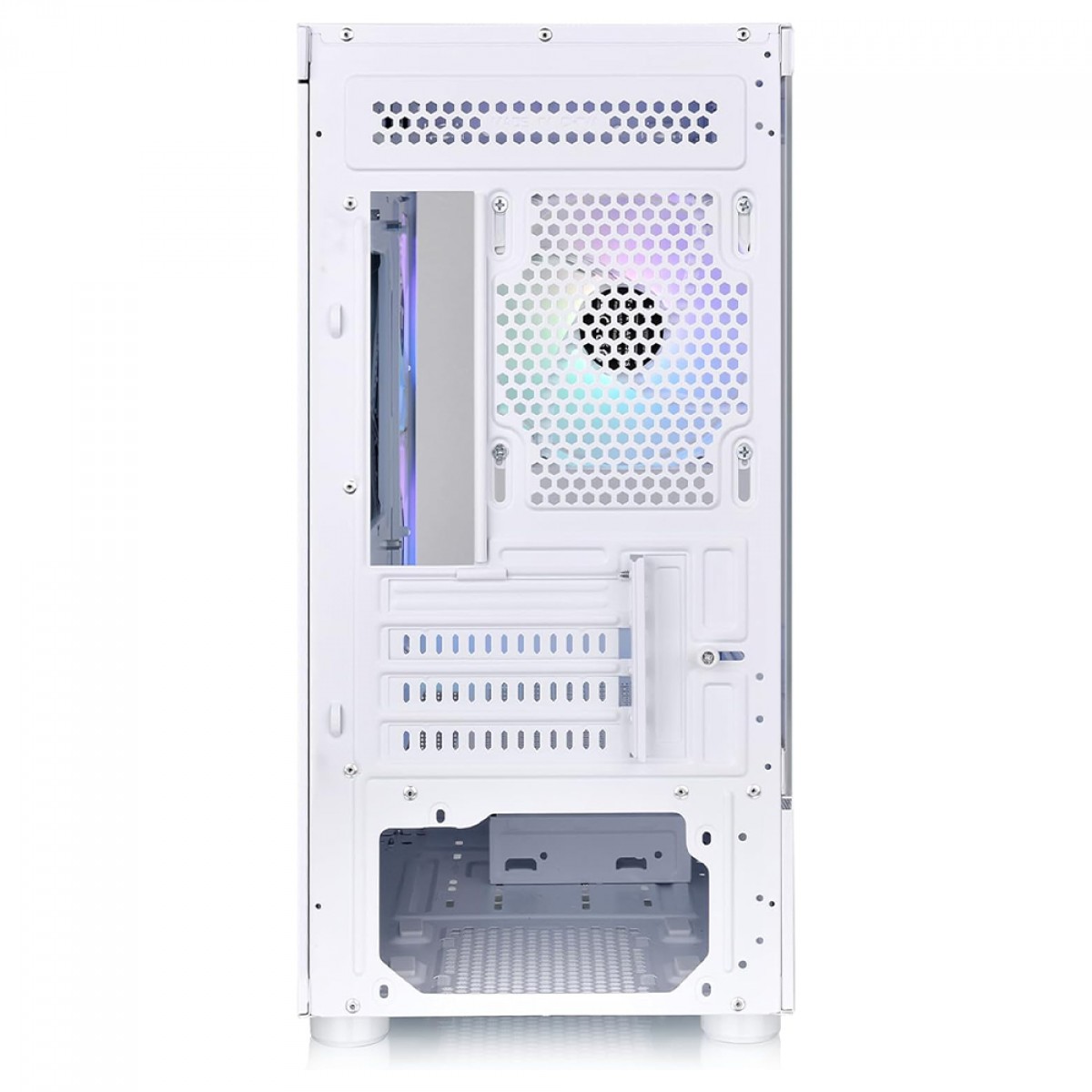 Gabinete Gamer Thermaltake View 170 TG Snow, ARGB, Micro Tower, Vidro Temperado, mATX, Sem Fonte, Com 3 Fans, Branco, CA-1Z4-00M6WN-00