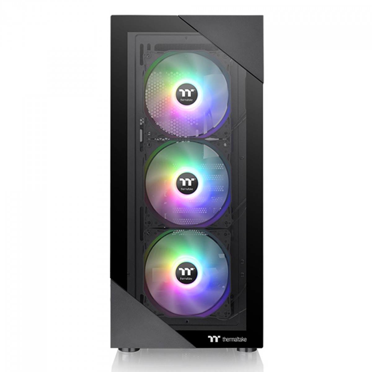 Gabinete Gamer Thermaltake View 200 TG ARGB, Mid Tower, Vidro Temperado, ATX, Sem Fonte, Com 3 Fans, CA-1X3-00M1WN-00