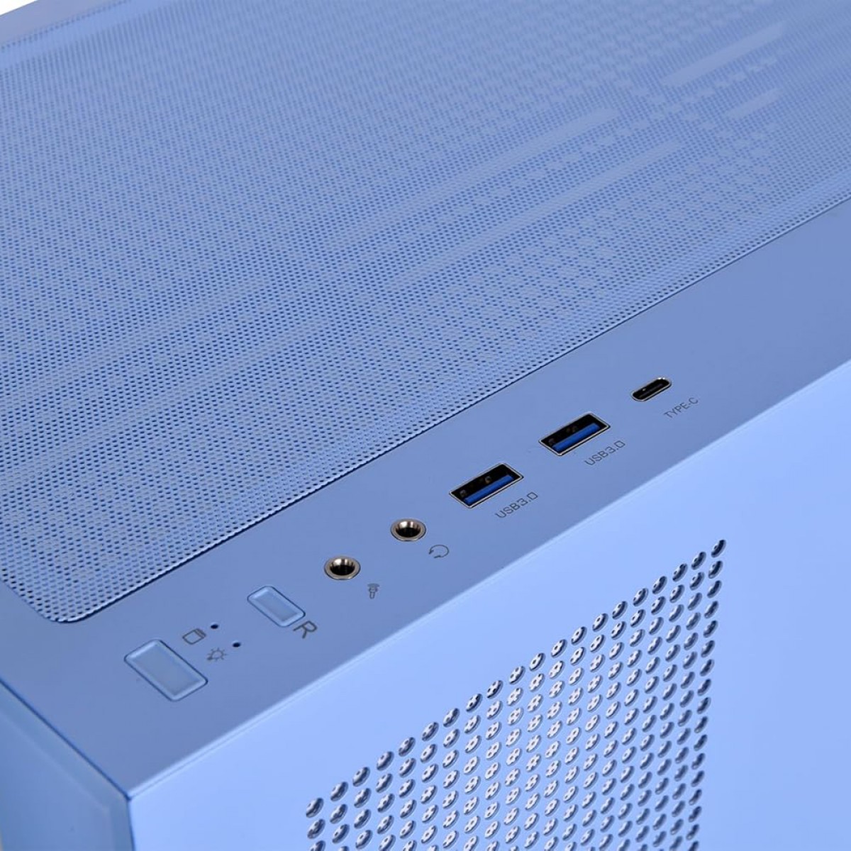Gabinete Gamer Thermaltake View 270 Plus TG Hydrangea Blue, ARGB, Mid Tower, Vidro Temperado, EATX, Sem Fonte, Com 3 Fans, Azul, CA-1Y7-00MFWN-01
