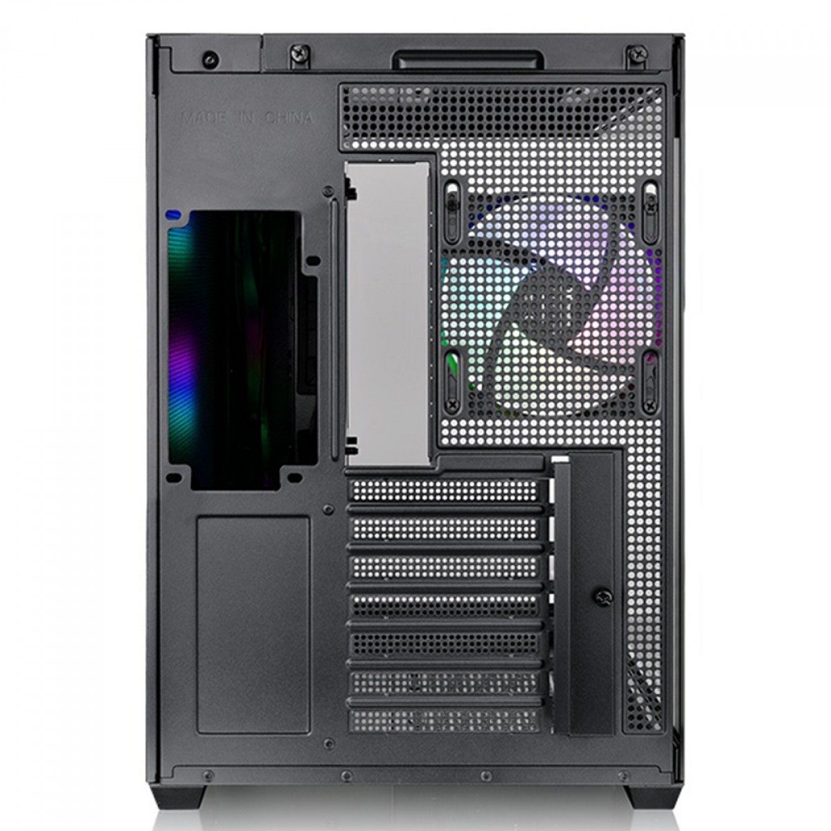 Gabinete Gamer Thermaltake View 380 TG, ARGB, Mid Tower, Vidro Temperado, ATX, Sem Fonte, Com 4 Fans, Preto, CA-1Z2-00M1WN-00