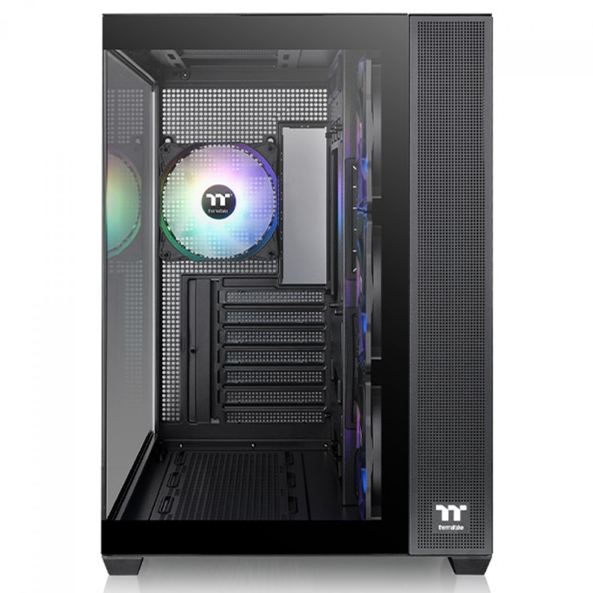Gabinete Gamer Thermaltake View 380 TG, ARGB, Mid Tower, Vidro Temperado, ATX, Sem Fonte, Com 4 Fans, Preto, CA-1Z2-00M1WN-00