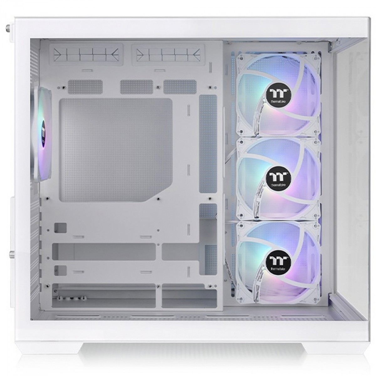 Gabinete Gamer Thermaltake View 380 TG ARGB Snow, Mid Tower, Vidro Temperado, ATX, Com 4 Fans, Branco, CA-1Z2-00M6WN-00