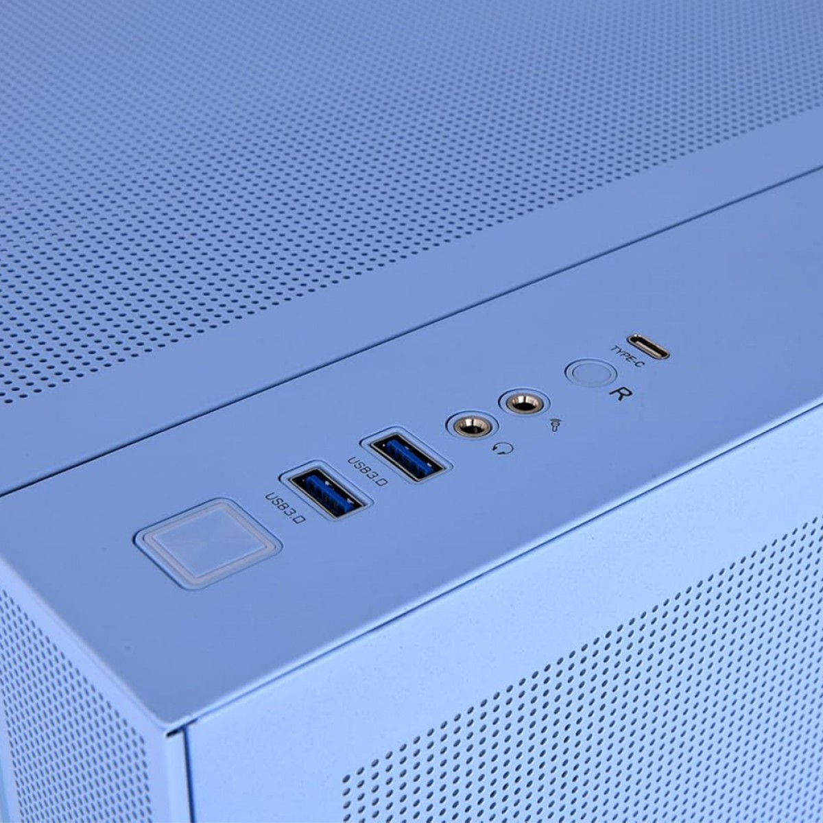 Gabinete Gamer Thermaltake View 380 TG Hydrangea Blue, ARGB, Mid Tower, Vidro Temperado, ATX, Sem Fonte, Com 4 Fans, Azul, CA-1Z2-00MFWN-00