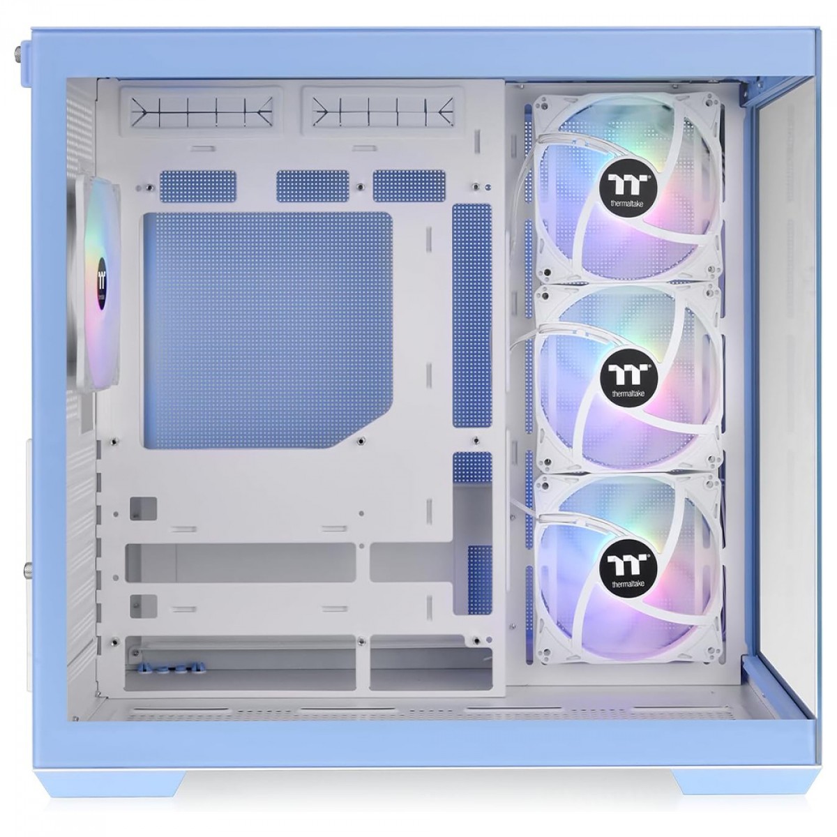Gabinete Gamer Thermaltake View 380 TG Hydrangea Blue, ARGB, Mid Tower, Vidro Temperado, ATX, Sem Fonte, Com 4 Fans, Azul, CA-1Z2-00MFWN-00