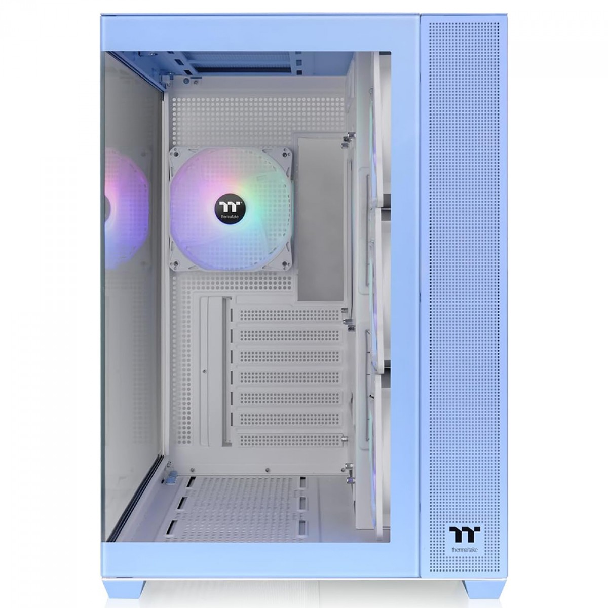 Gabinete Gamer Thermaltake View 380 TG Hydrangea Blue, ARGB, Mid Tower, Vidro Temperado, ATX, Sem Fonte, Com 4 Fans, Azul, CA-1Z2-00MFWN-00