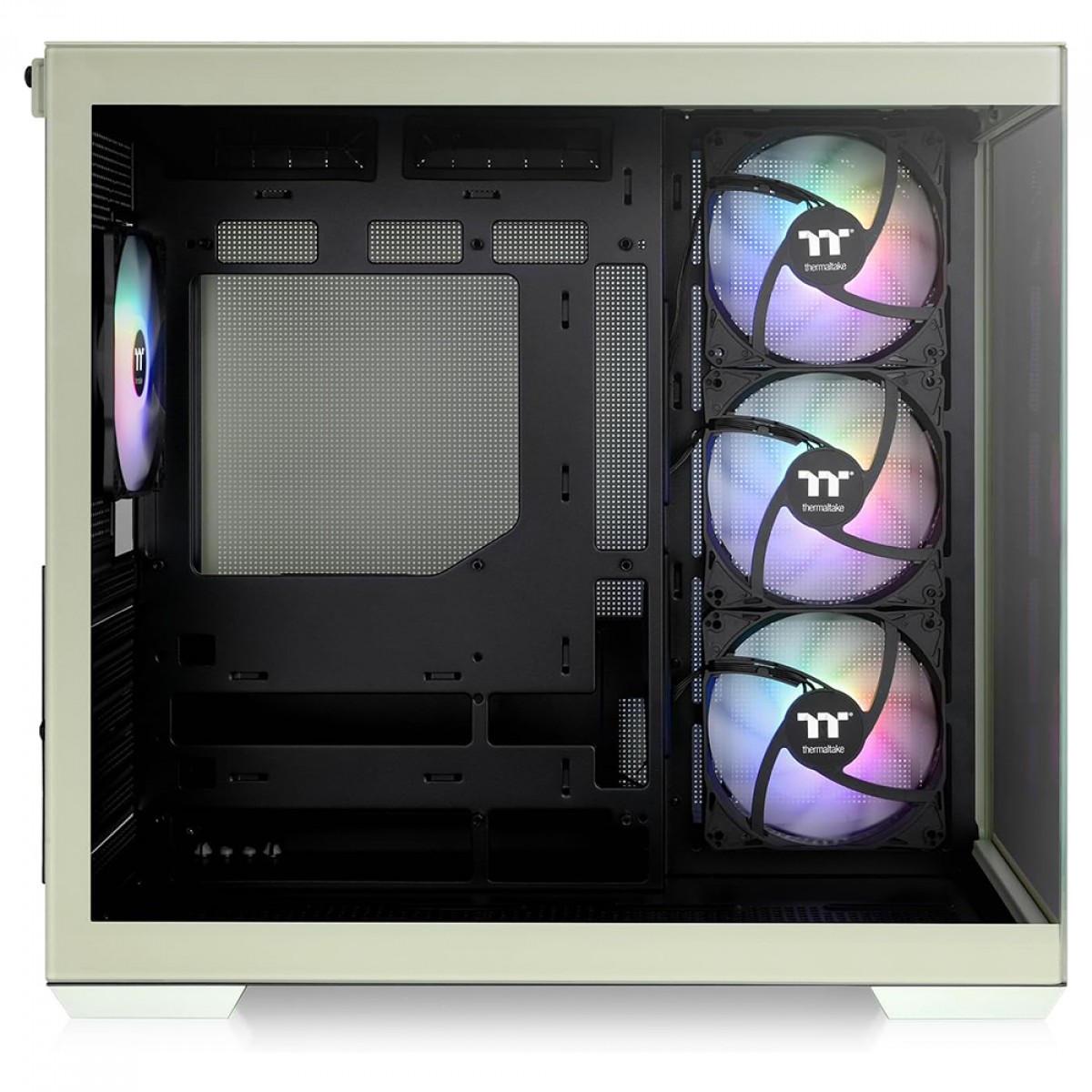 Gabinete Gamer Thermaltake View 380 TG Matcha Green, ARGB, Mid Tower, Vidro Temperado, ATX, Sem Fonte, Com 4 Fans, Verde, CA-1Z2-00MEWN-00