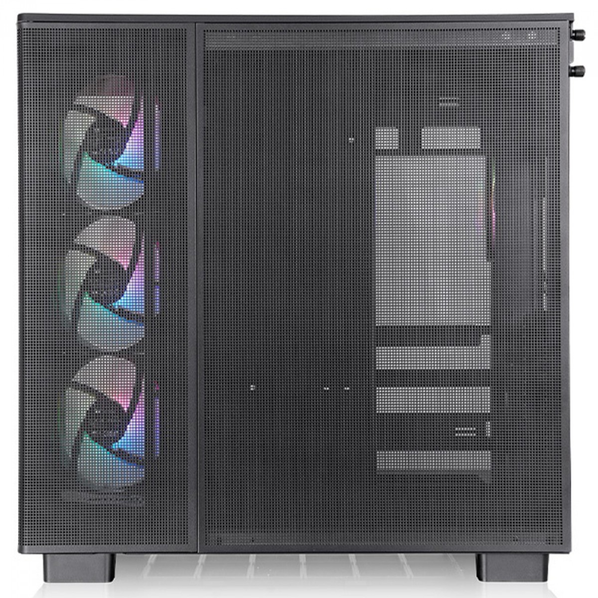 Gabinete Gamer Thermaltake View 380 XL TG, ARGB, Mid Tower, Vidro Temperado, ATX, Sem Fonte, Com 4 Fans, Preto, CA-11E-00M1WN-00