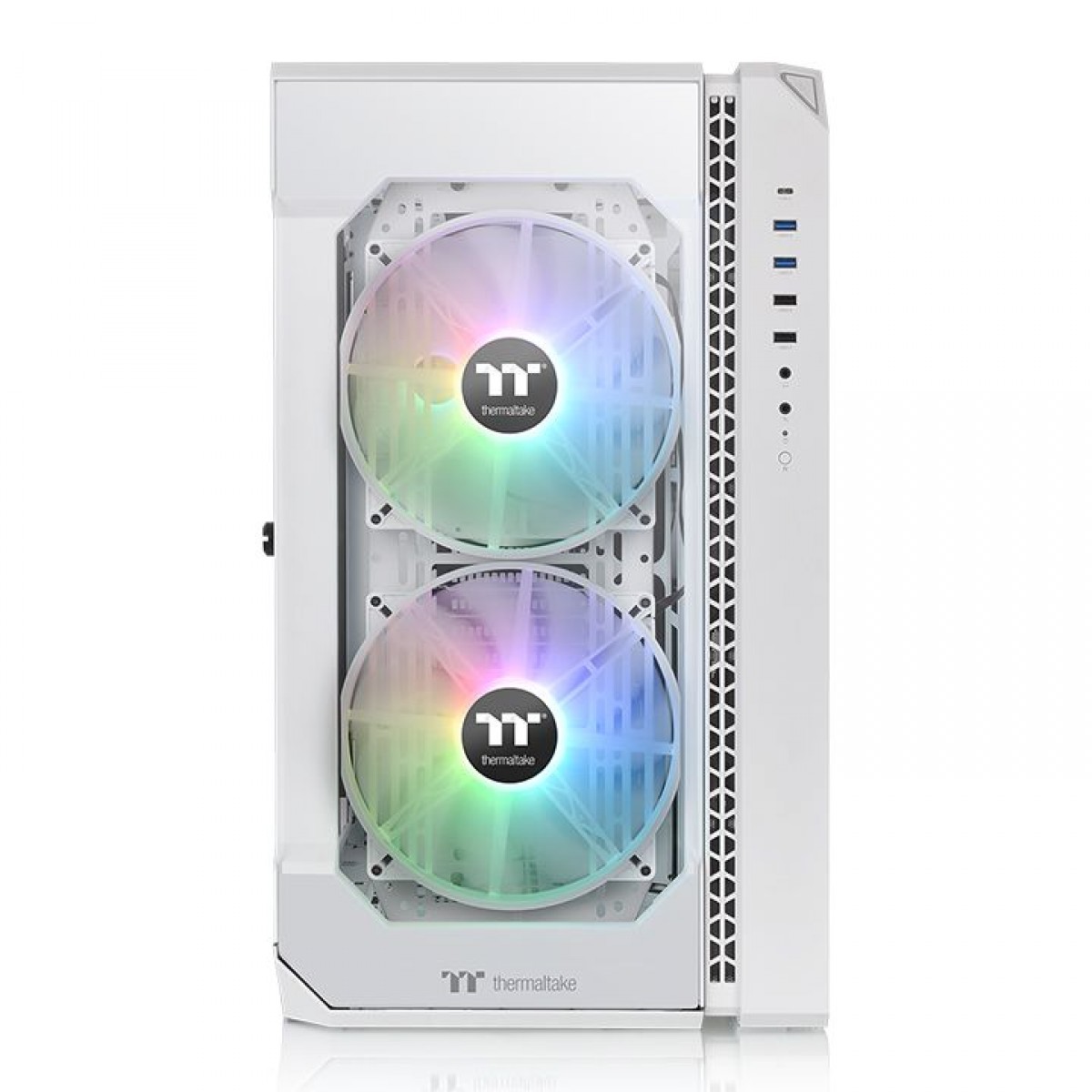 Gabinete Gamer Thermaltake View 51TG Snow, ARGB, Full Tower, 3 Vidros Temperados, White, Sem Fonte, Com 3 Fans, CA-1Q6-00M6WN-00