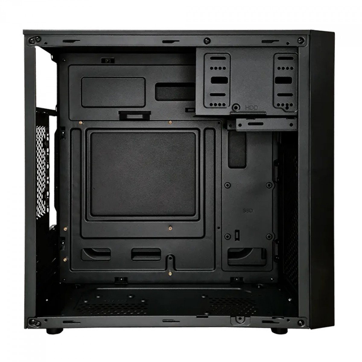 Gabinete Gamer XFurious Angry, Mid Tower, RGB, Sem Fonte, Sem Fan, Black 