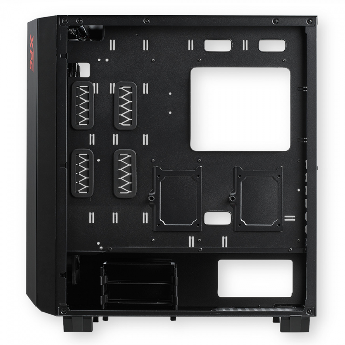Gabinete Gamer XPG Cruiser Aluminum Frame, Mid Tower, Vidro Temperado, Black, Sem Fonte, Com 3 Fans, ARGB, Black, CRUISERST-BKCWW