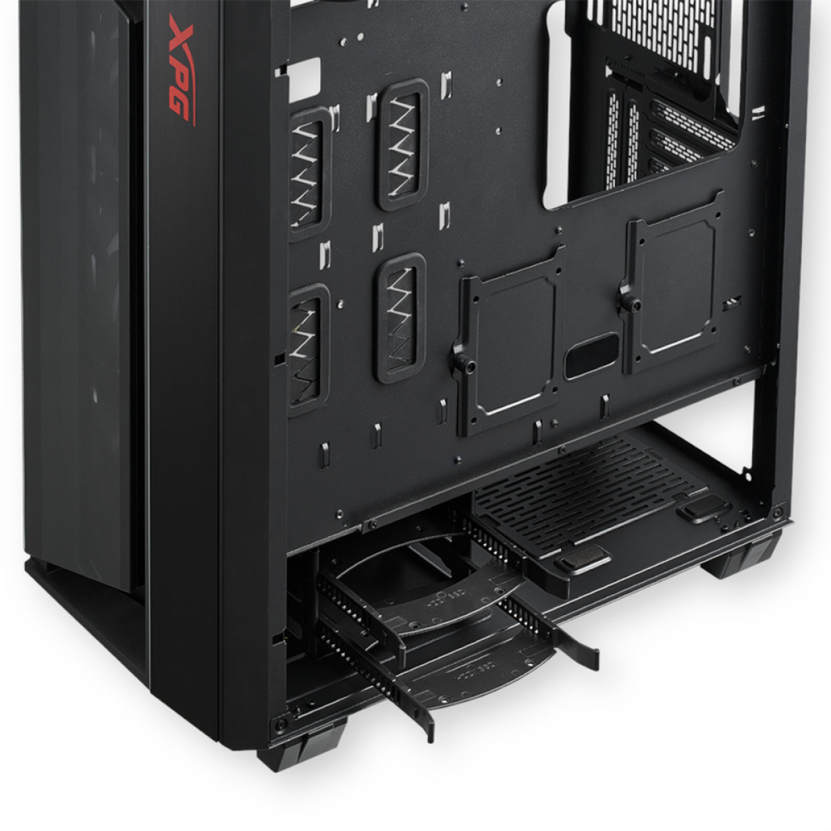 Gabinete Gamer XPG Cruiser Aluminum Frame, Mid Tower, Vidro Temperado, Black, Sem Fonte, Com 3 Fans, ARGB, Black, CRUISERST-BKCWW