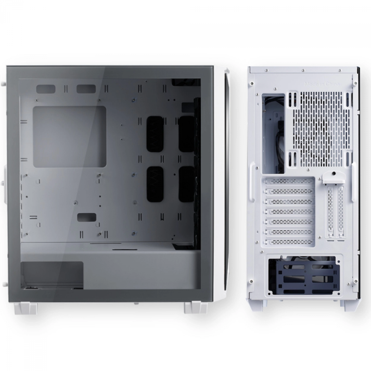 Gabinete Gamer XPG Cruiser Aluminum Frame, Mid Tower, Vidro Temperado, White, Sem Fonte, Com 3 Fans, ARGB, White, CRUISERST-WHCWW