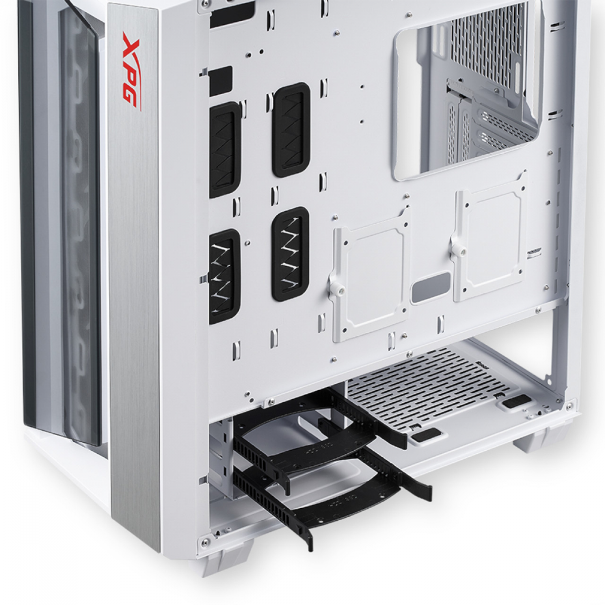 Gabinete Gamer XPG Cruiser Aluminum Frame, Mid Tower, Vidro Temperado, White, Sem Fonte, Com 3 Fans, ARGB, White, CRUISERST-WHCWW