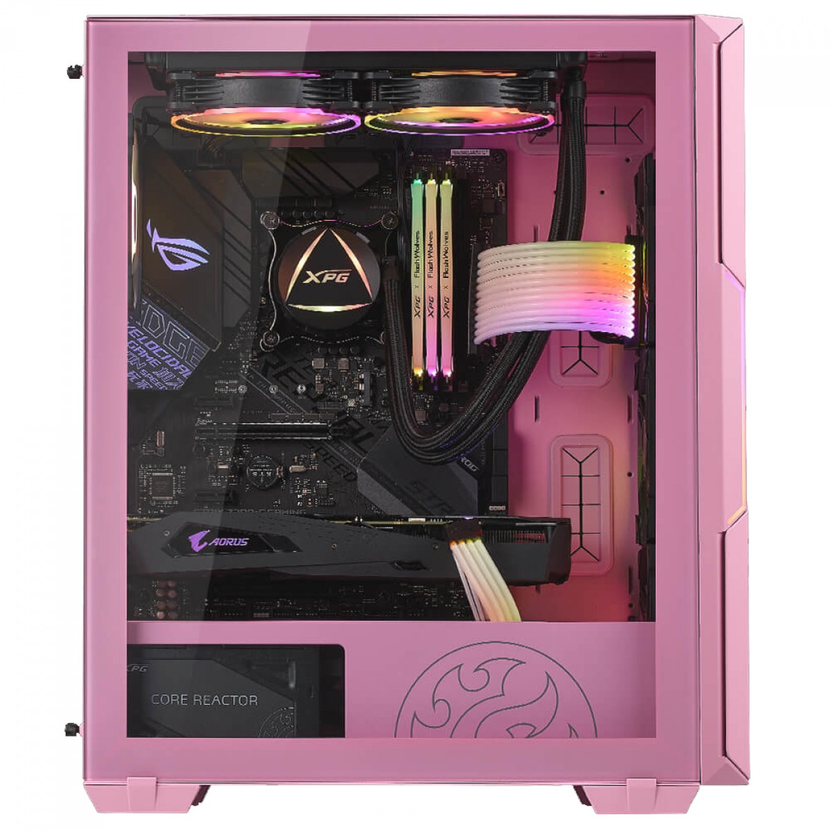 Gabinete Gamer XPG Starker AIR, Pink, Mid Tower, Vidro Temperado, Sem Fonte, Com 2 Fans