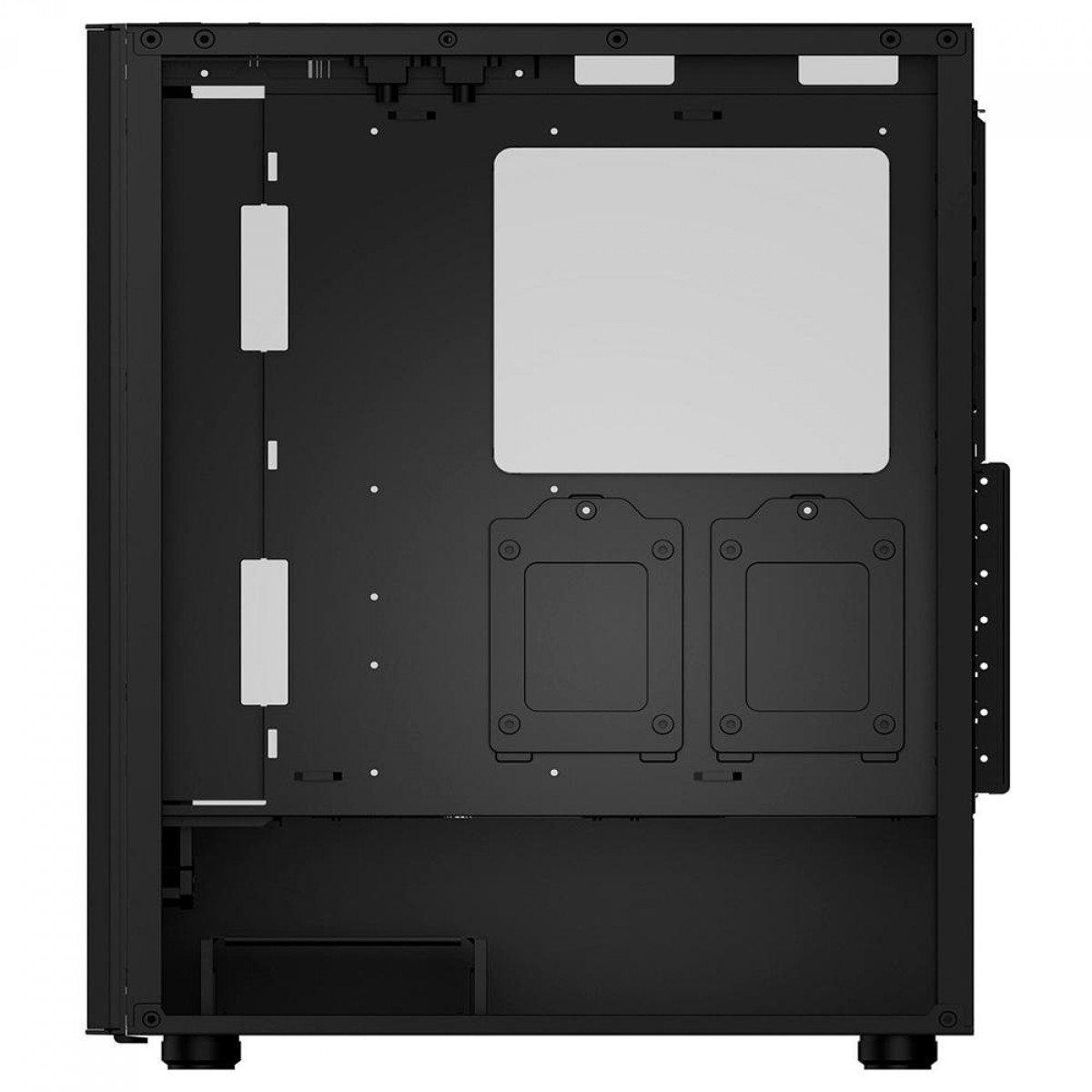 Gabinete Gamer XPG Valorair, Mid Tower, Vidro Temperado, Black, Sem Fonte, Com 4 Fans, Black, VALORAIRMT-BKCWW