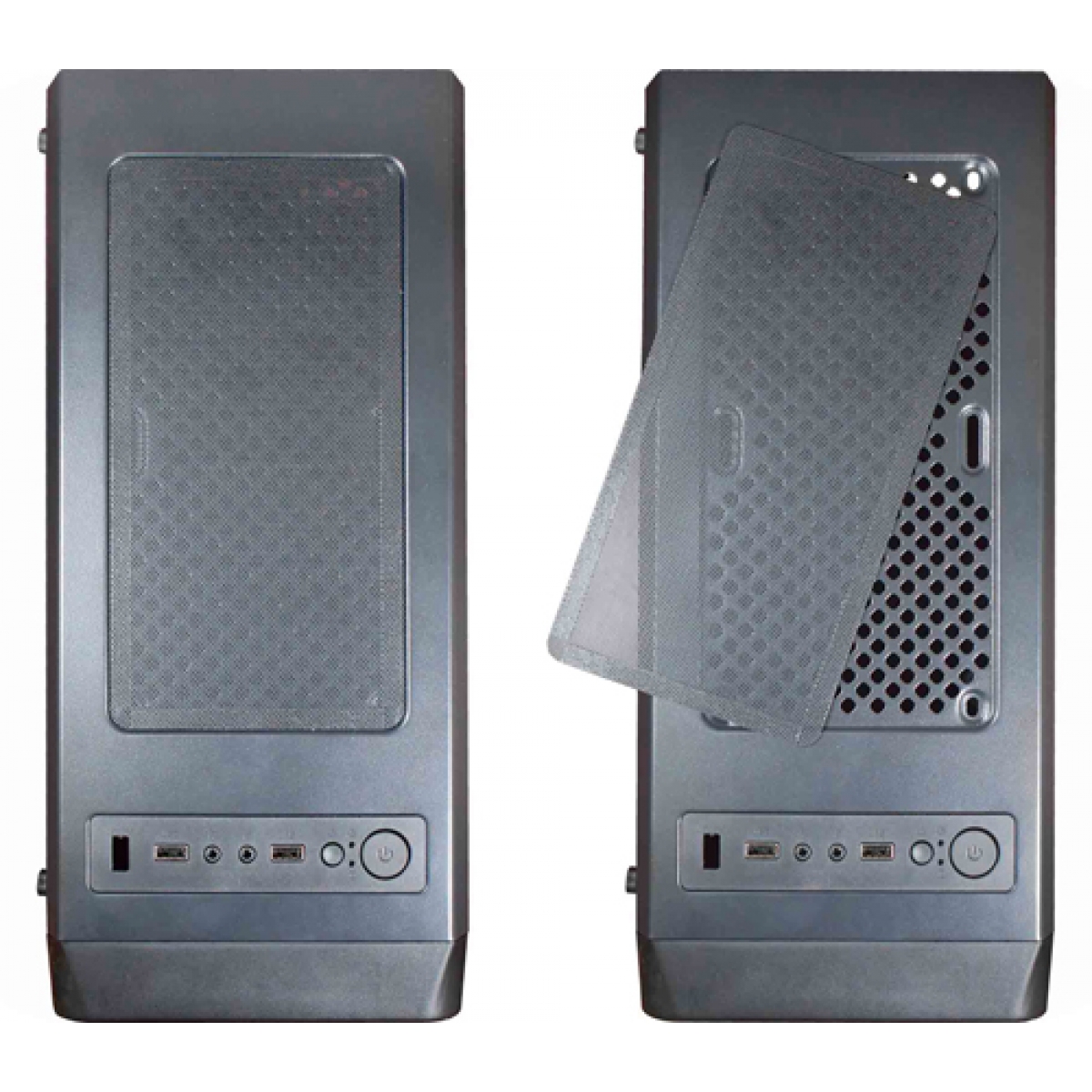 Gabinete Gamer K-mex Infinity III, Mid Tower, Com 3 Fans RGB, Lateral em Acrílico, Black, S-Fonte, CG-03G8