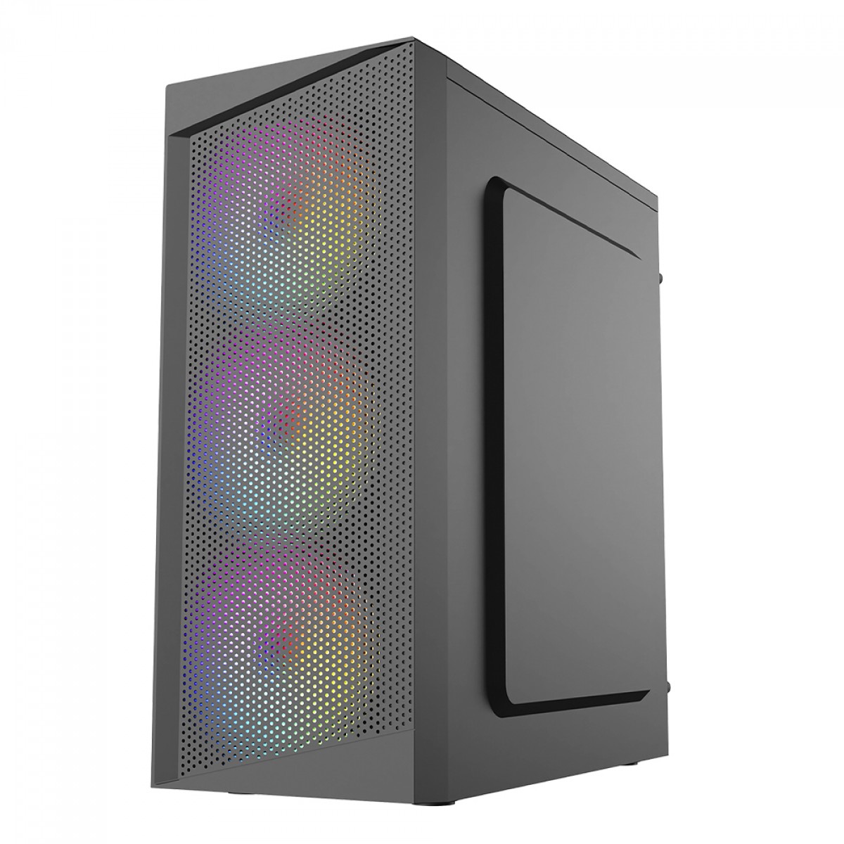 Gabinete Liketec Office Flow, Mid Tower, ATX, Preto, Sem Fonte, Sem Fan