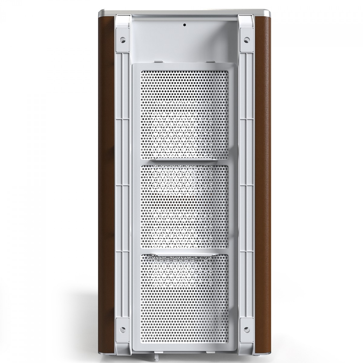Gabinete Montech Heritage PRO, Mini Tower, Couro e Metal, mATX, Sem Fonte, Com 4 Fans, Branco