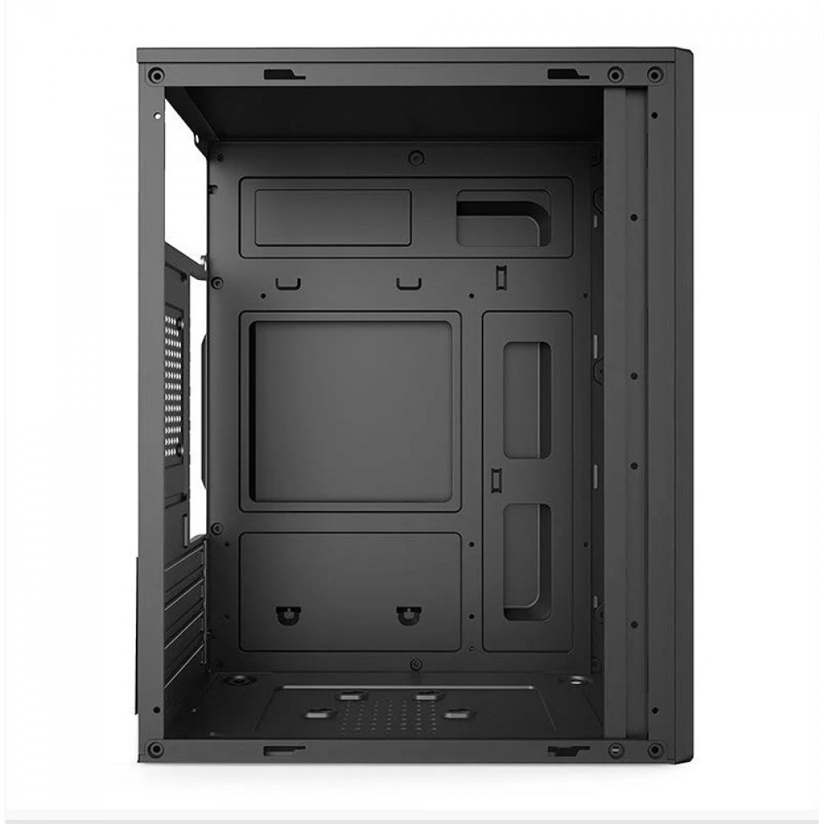 Gabinete Office BRX A12, Mini Tower, M-ATX, Sem Fans, Preto